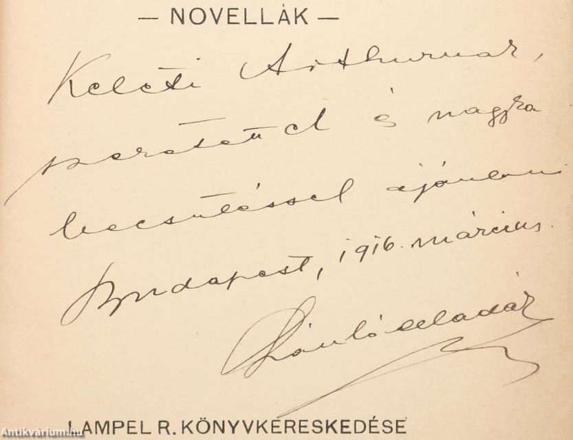 Asszonysirás (dedikált példány)