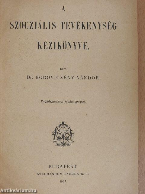 A szocziális tevékenység kézikönyve