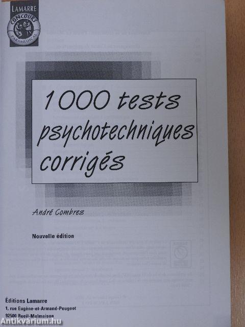 1000 tests psychotechniques corrigés
