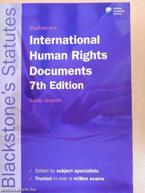 Blackstone's International Human Rights Documents