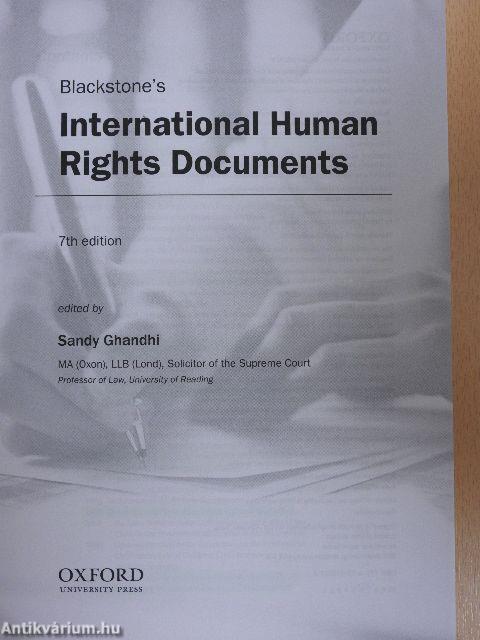 Blackstone's International Human Rights Documents