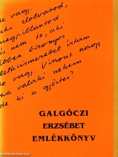 Galgóczi Erzsébet emlékkönyv