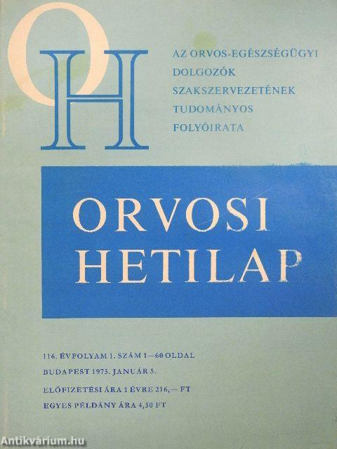 Orvosi Hetilap 1975. (nem teljes évfolyam)