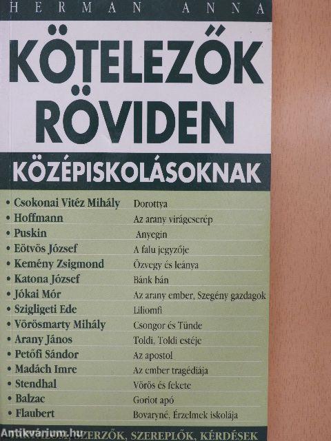 Kötelezők röviden középiskolásoknak 2.