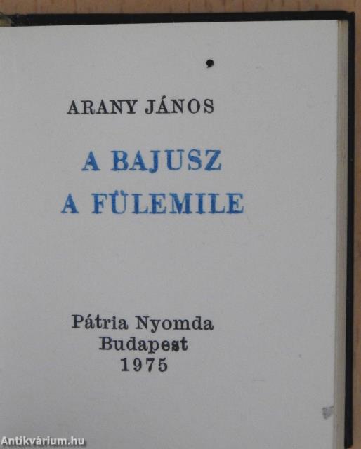 A bajusz/A fülemile (minikönyv) (számozott)