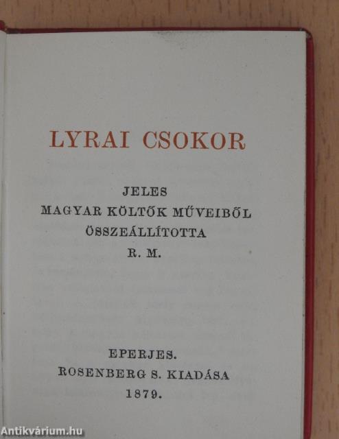 Lyrai csokor (minikönyv) (számozott)