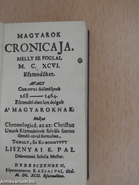 Magyarok Cronicaja (minikönyv)