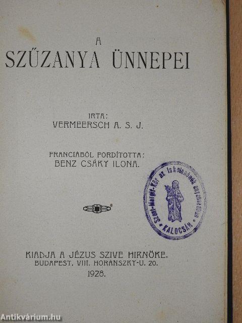 A Szűzanya ünnepei