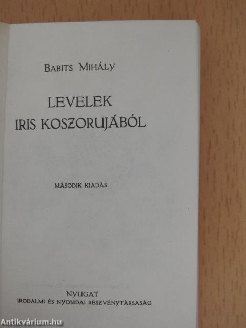 Levelek Irisz koszorújából (minikönyv)