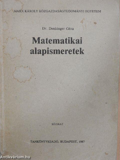 Matematikai alapismeretek