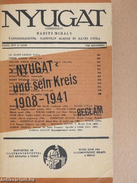 "Nyugat" und sein Kreis 1908-1941
