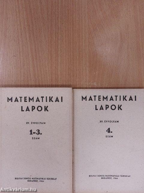 Matematikai lapok 1964/1-4.