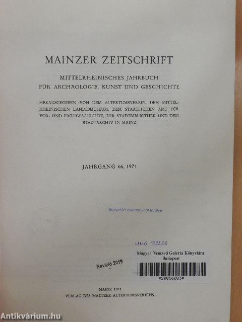 Mainzer Zeitschrift 66. 1971