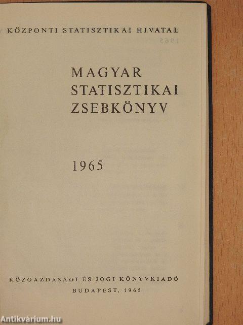 Magyar statisztikai zsebkönyv 1965.