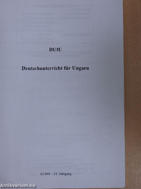 DUfU Deutschunterricht für Ungarn 4/1999
