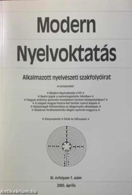 MODERN NYELVOKTATÁS - 2005. ÁPRILIS