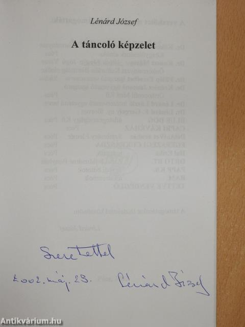 A táncoló képzelet (dedikált példány)