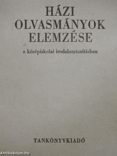Házi olvasmányok elemzése