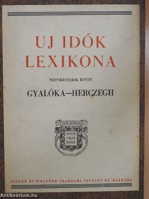 Uj idők lexikona 12. (töredék)