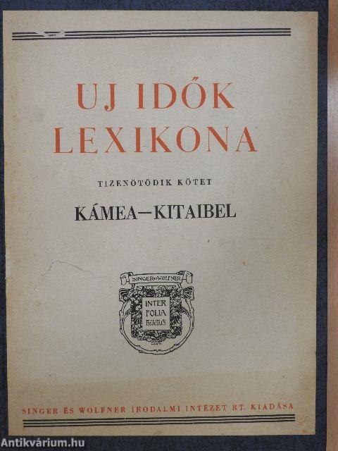 Uj idők lexikona 3. (töredék)