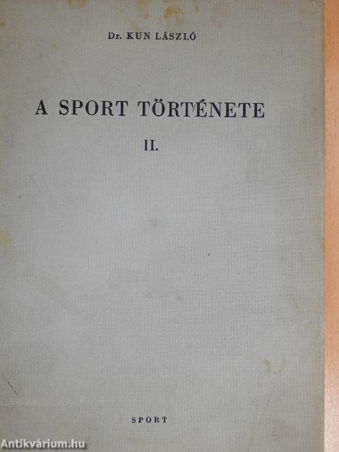 A sport története II.