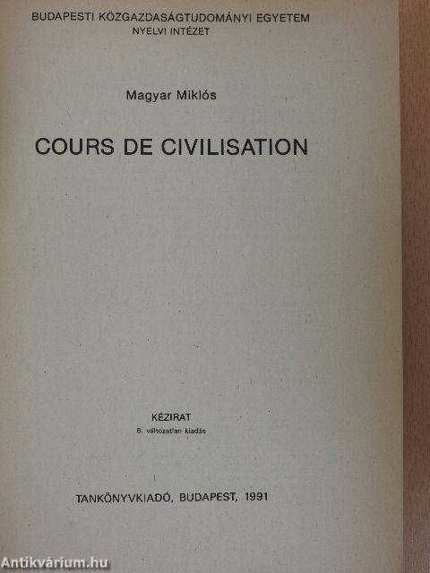 Cours de Civilisation