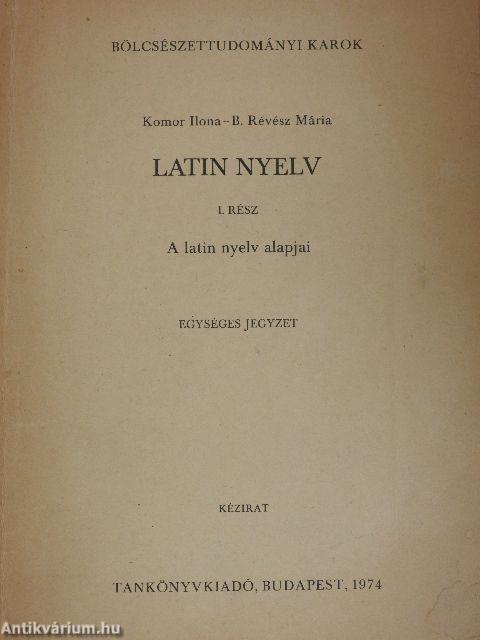 Latin nyelv I.