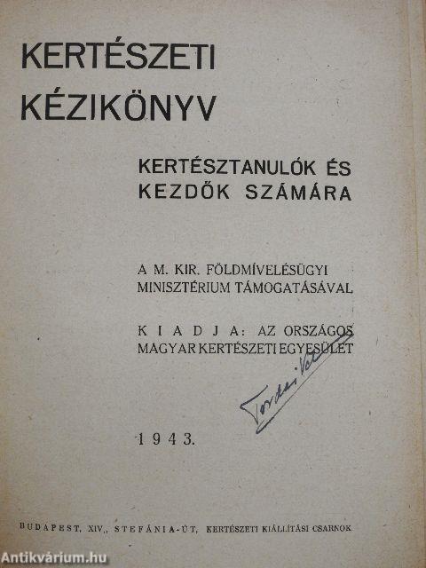 Kertészeti kézikönyv