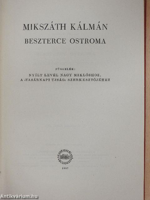 Beszterce ostroma/Függelék: Nyílt levél Nagy Miklóshoz, a "Vasárnapi Újság" szerkesztőjéhez