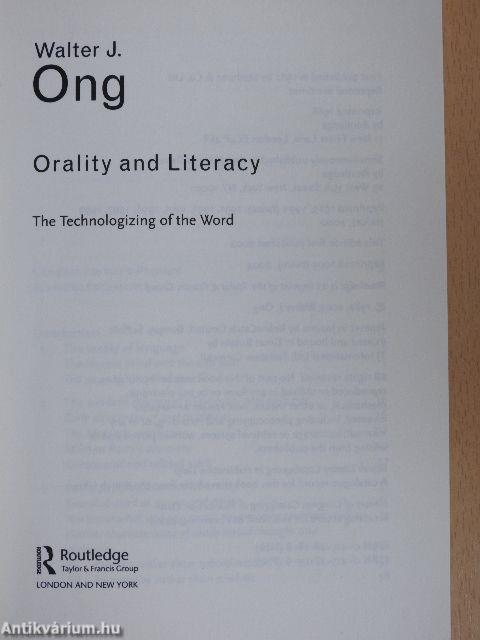 Orality and Literacy