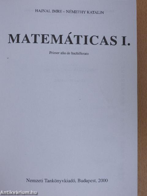 Matemáticas I.