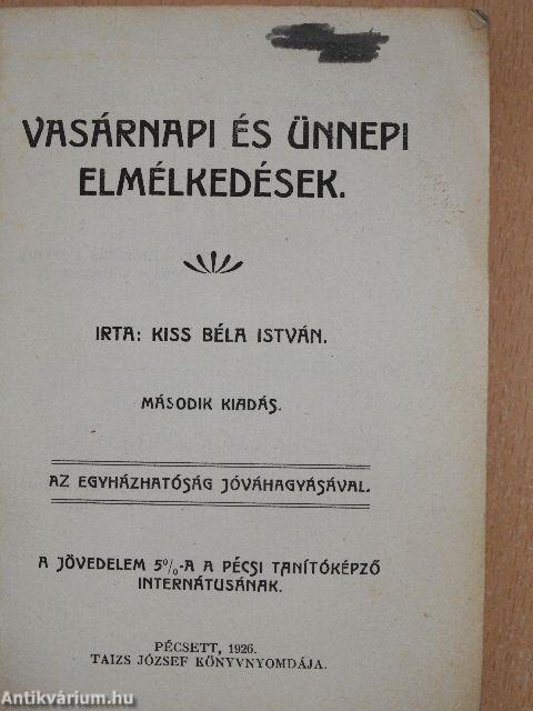 Vasárnapi és ünnepi elmélkedések