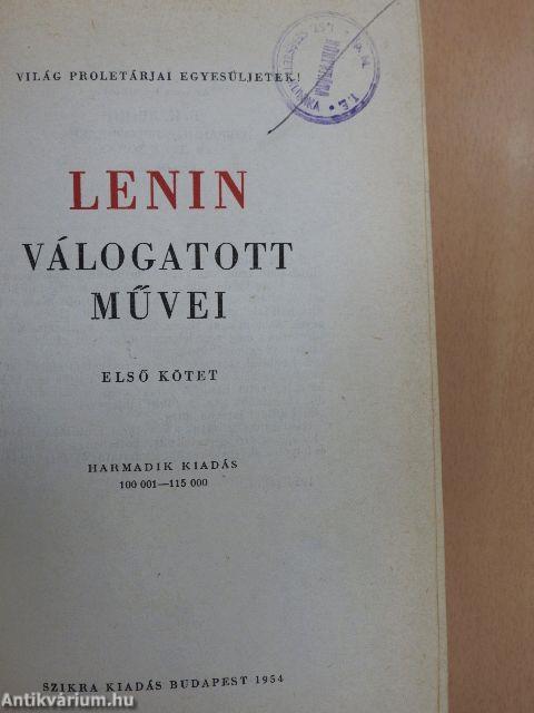 Lenin válogatott művei I. (töredék)