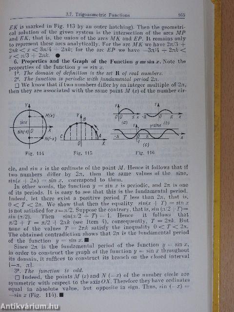 Algebra and Elements of Mathematical Analysis