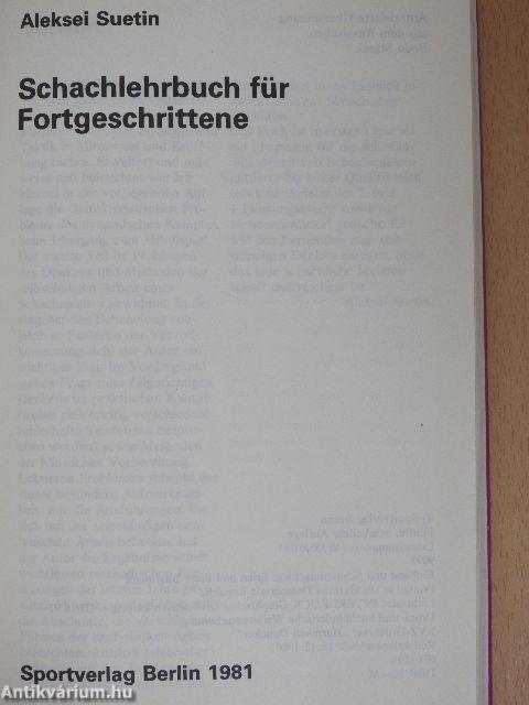 Schachlehrbuch für Fortgeschrittene