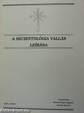 A szcientológia vallás leírása