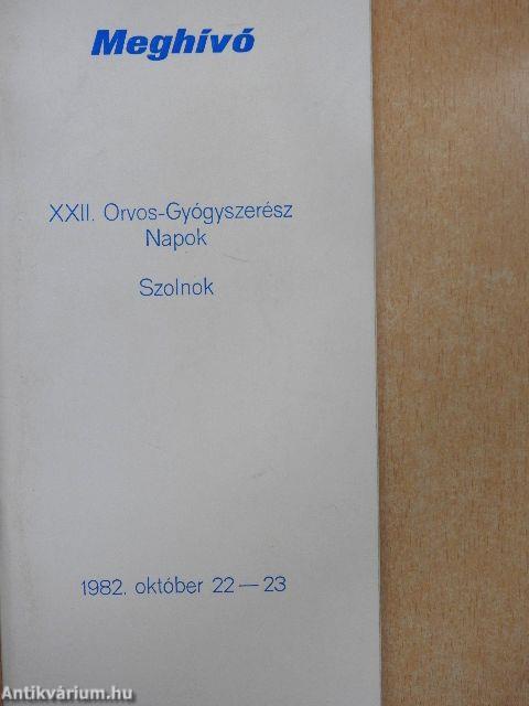 Meghívó - XXII. Orvos-Gyógyszerész Napok - Szolnok