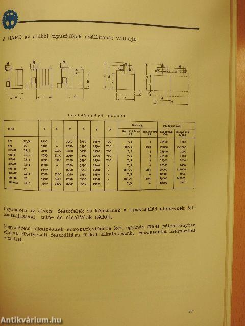 Festő és szállítóberendezések