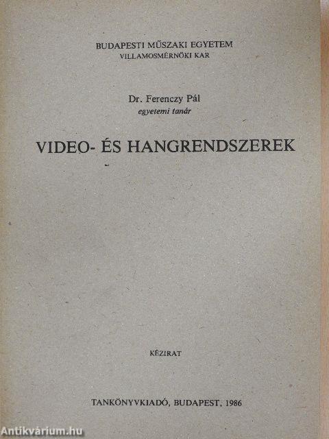 Video- és hangrendszerek