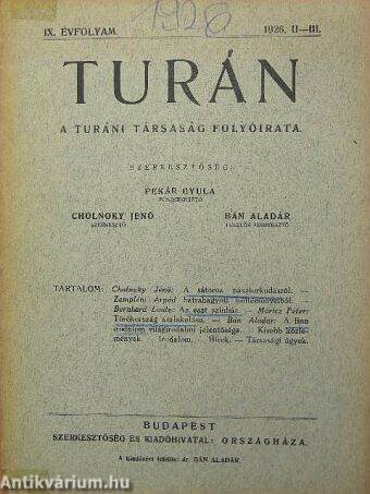 Turán 1926/II-III. évnegyed