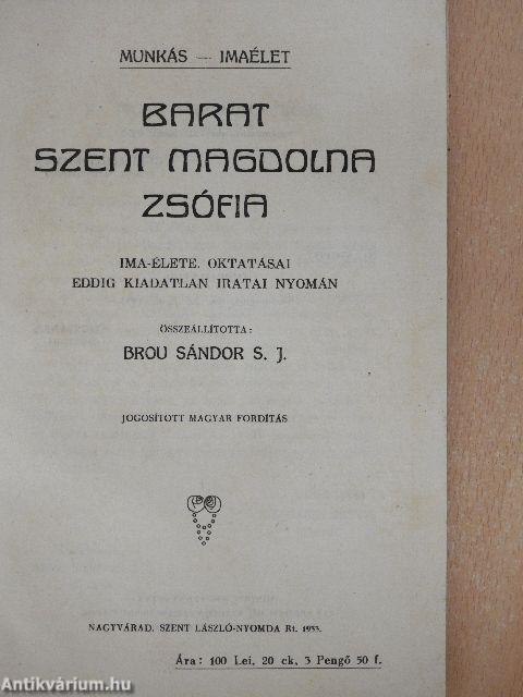 Barat szent Magdolna Zsófia