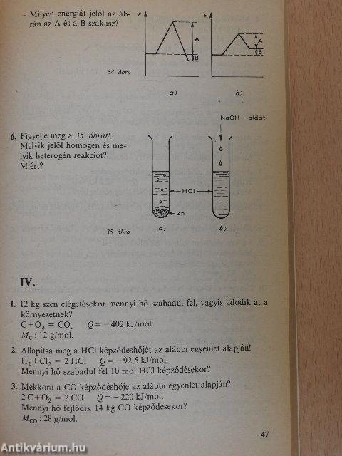 Kémiai feladatok a beszámolókhoz és a vizsgákhoz