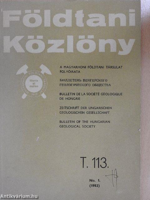 Földtani Közlöny 1983/1.