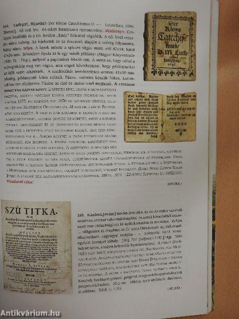 Krisztina Antikvárium 37. Árverés