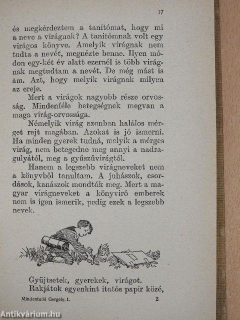 Mindentudó Gergely bácsi első könyve