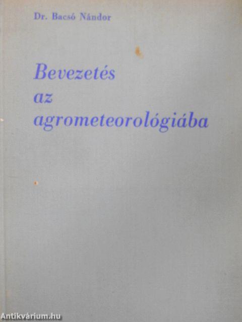 Bevezetés az agrometeorológiába