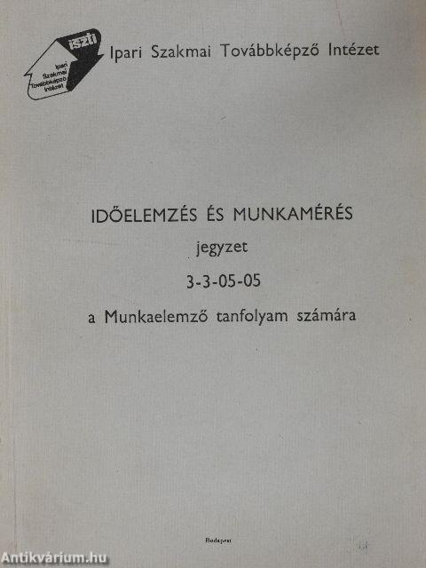 Időelemzés és munkamérés