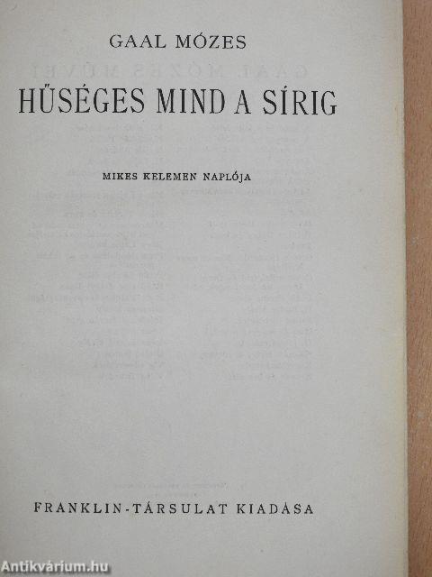 Hűséges mind a sírig