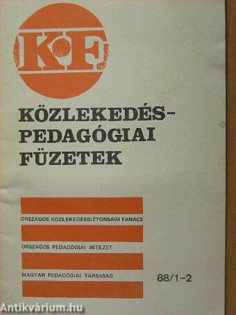 Közlekedéspedagógiai Füzetek 1988/1-2.
