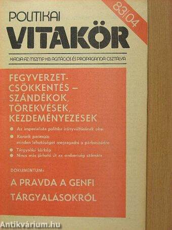 Politikai Vitakör 1983/04